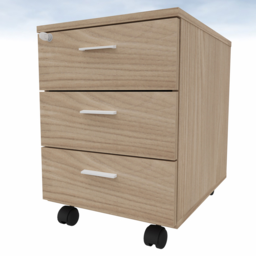 Quadrifoglio Caisson mobile T45 avec 3 tiroirs, 3 tiroir(s), orme/orme