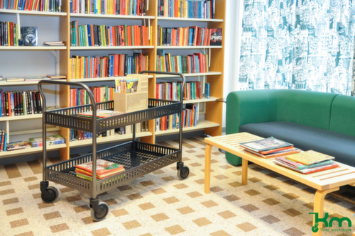 Kongamek Chariot à plateaux avec rebords 935x535 mm, force 250 kg, 2 plateaux