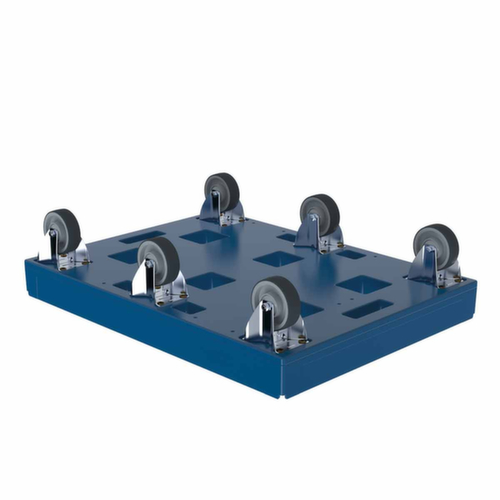 Rouleau de transport FAVORIT XL avec surface de chargement en plastique, force 500 kg, TPE bandage