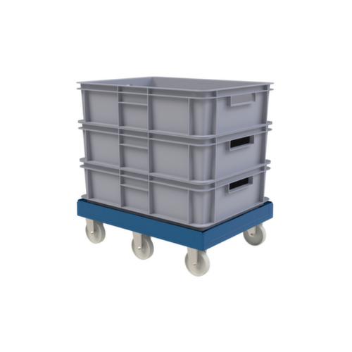 Rouleau de transport FAVORIT XL avec surface de chargement en plastique, force 500 kg, polyamide bandage