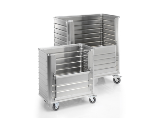 Gmöhling Chariot à caisses en aluminium avec paroi pliante, capacité 355 l