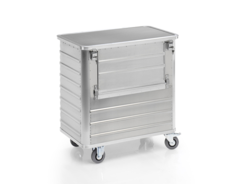Gmöhling Chariot à caisses en aluminium avec paroi pliante, capacité 355 l