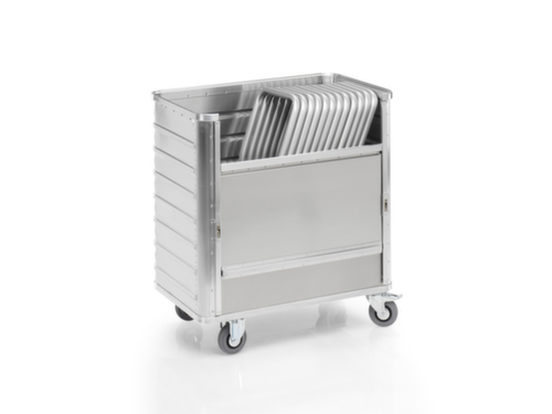 Gmöhling Chariot à caisses en aluminium avec ouverture d'accès, capacité 355 l