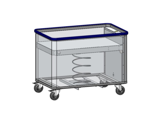 Gmöhling Chariot à caisses en aluminium G®-ERGO vario avec plancher à ressorts, capacité 380 l