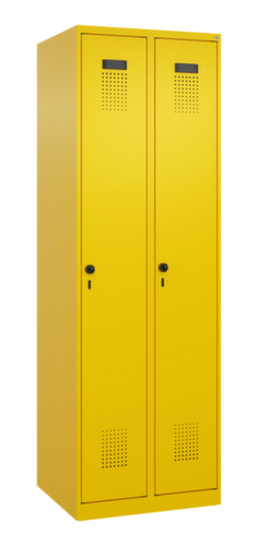 C+P Armoire vestiaire Evolo PLUS pour une séparation en noir et blanc, largeur de compartiment 300 mm