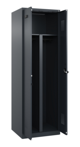 C+P Armoire vestiaire pour EPI Evolo PLUS pour une séparation en noir et blanc, largeur de compartiment 300 mm