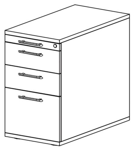 Caisson à poser Up and Down, 2 tiroir(s), chêne/chêne