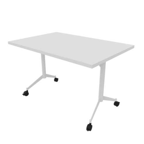 Quadrifoglio Table pliante Pop-Up, hauteur x largeur x profondeur 750 x 1200 x 800 mm, panneau blanc