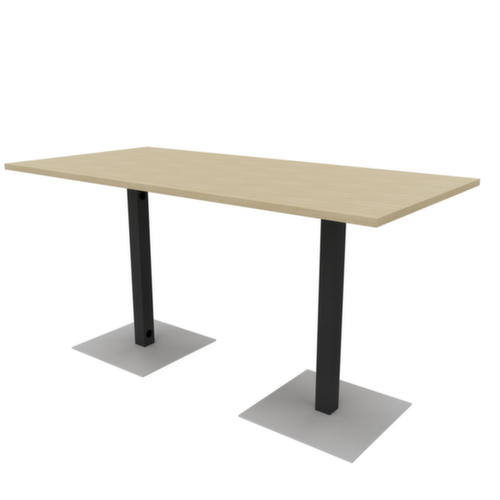 Quadrifoglio Table haute Greko pour conférences, hauteur x largeur x profondeur 1070 x 2100 x 1000 mm, panneau chêne