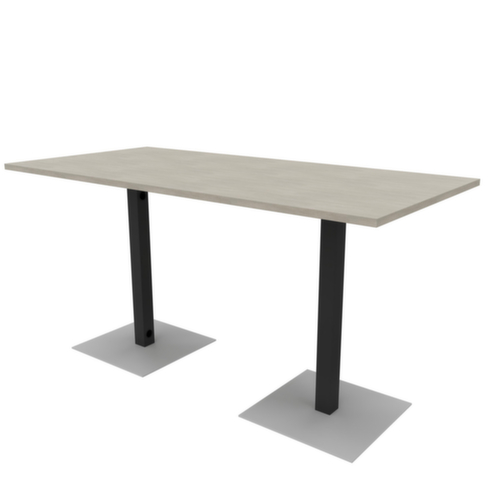 Quadrifoglio Table haute Greko pour conférences, hauteur x largeur x profondeur 1070 x 2100 x 1000 mm, panneau béton