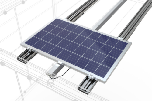 WSM Système photovoltaïque avec plafonnier à DEL, pour abri fumeurs