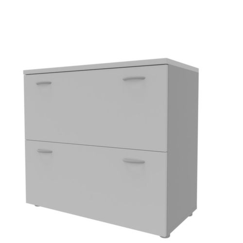 Quadrifoglio Armoire pour dossiers suspendus Practika, 2 extensions, alu/gris