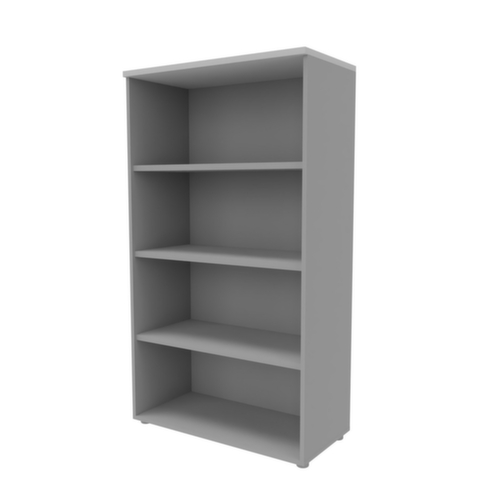 Quadrifoglio Rayonnage de bureau Practika, largeur 900 mm, 4 HC, aluminium/gris