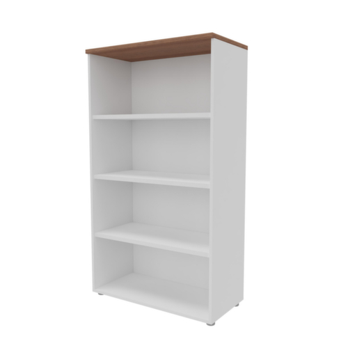 Quadrifoglio Rayonnage de bureau Practika, largeur 900 mm, 4 HC, blanc/noyer