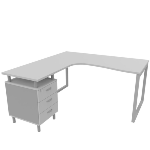 Quadrifoglio Ensemble de bureaux Practika avec 1 bureau, 1 caisson à poser