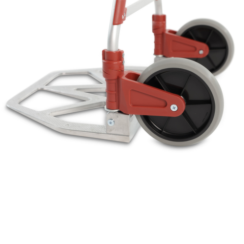 UDOBÄR diable de manutention en aluminium rabattable, force 100 kg, caoutchouc plein bandage