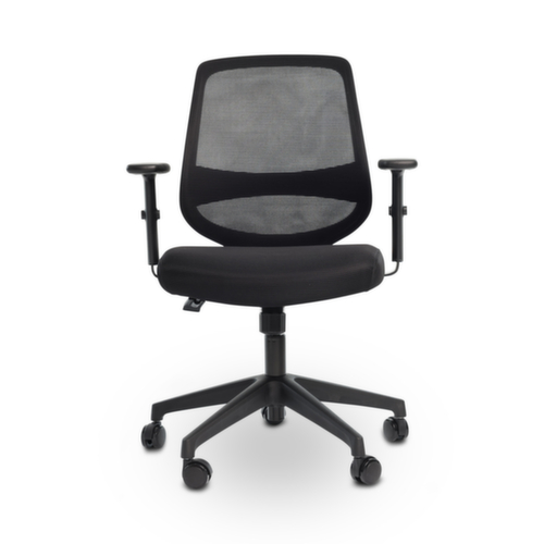 UDOBÄR chaise de bureau pivotante Shield avec mécanisme de basculement, dossier maille avec support, noir