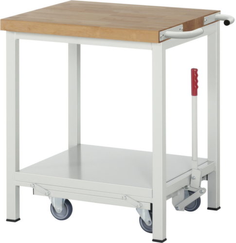 RAU établi Serie 8000 de type rabattable, 1 tablette, 1 barre de poussée