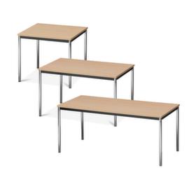 Table polyvalente tube rond avec piètement 4 pieds