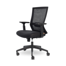 UDOBÄR Siège de bureau pivotant Iron avec mécanisme synchrone, dossier maille avec support, noir