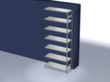 hofe Rayonnages en treillis dans la construction lourde, hauteur x largeur x profondeur 3000 x 1310 x 535 mm, 7 tablettes