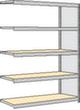 regalwerk Rayonnage sans boulons à plateaux agglomérés avec tablettes, hauteur x largeur x profondeur 2000 x 1695 x 426 mm, 5 tablettes