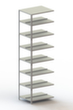 META Porte-fichiers à visser Champ de saisie à utiliser des deux côtés, 8 tablettes, avec revêtement en zinc anti-corrosion
