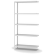 hofe Rayonnage à boulonner élément suivant, 5 tablettes, RAL7035 gris clair