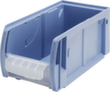 BITO bac à bec 31514 avec vitre coulissante, bleu pigeon, profondeur 300 mm, polypropylène