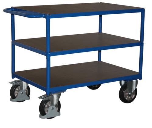 VARIOfit Chariot de table avec étagères antidérapantes 995x700 mm, force 1000 kg, 3 plateaux  L