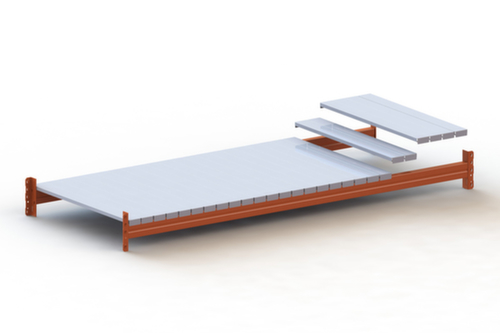 META Plancher avec panneaux en acier Multipal S pour les rayonnages à grande portée, largeur x profondeur 2700 x 800 mm  L