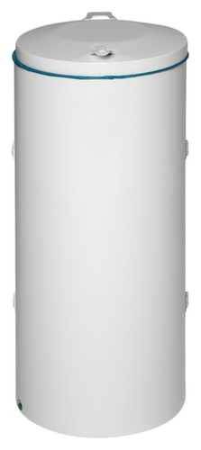 VAR Collecteur de déchets ignifugé Kompakt, 120 l, RAL9016 blanc signalisation  L