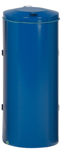 VAR Collecteur de déchets ignifugé Kompakt, 120 l, RAL5010 bleu gentiane  L