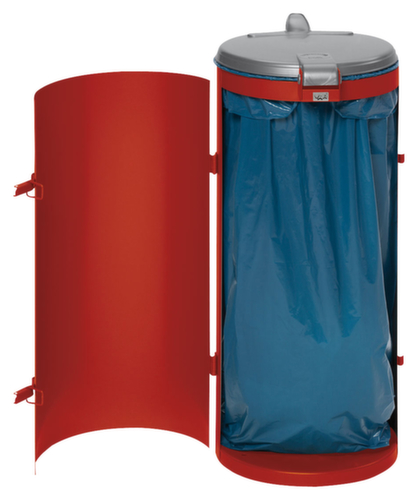 VAR Collecteur de déchets Kompakt Junior mit Einflügeltür, 120 l, RAL3000 rouge vif  L