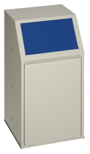 VAR Collecteur de matières recyclables avec rabat frontal, 39 l, RAL7032 gris silex, couvercle bleu