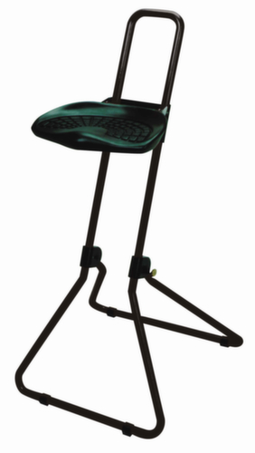 Siège assis-debout rabattable Climatic, hauteur d’assise 650 - 850 mm, piètement noir  L