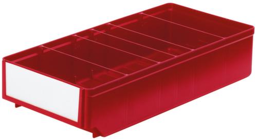 bac compartimentable, grande surface d’inscription, rouge, profondeur 400 mm  L