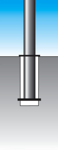 Poteau en acier inoxydable, hauteur 900 mm, à insérer avec manchon  L
