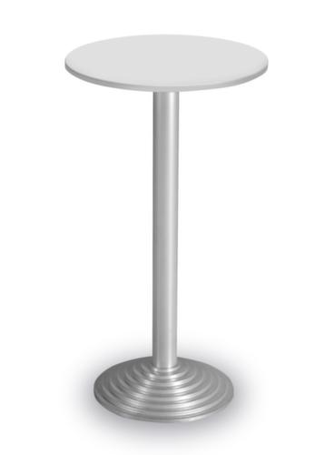 Table haute avec pied à disque, Ø 600 mm, panneau gris clair  L