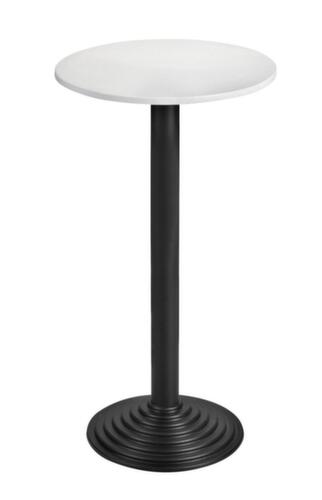 Table haute avec pied à disque, Ø 600 mm, panneau gris clair  L