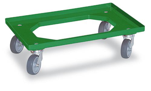 Chariot à caisse avec cadre à angle ouvert, force 250 kg, vert  L
