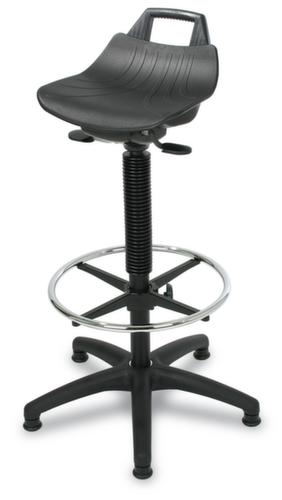 Siège assis-debout à hauteur réglable, hauteur d’assise 600 - 860 mm, piètement noir  L