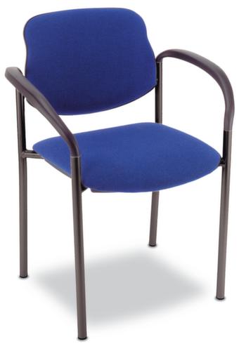 Nowy Styl Siège visiteur gerbable 6 fois Style avec capitonnages, assise tissu (100 % fibres synthétiques), bleu  L