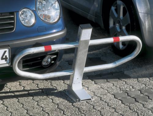 barrière de parking rabattable flexible, hauteur 600 mm, à cheviller  L