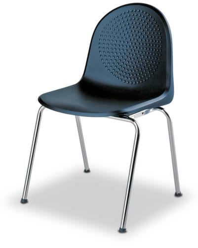 Nowy Styl Chaise coque en plastique avec dossier rond, noir  L