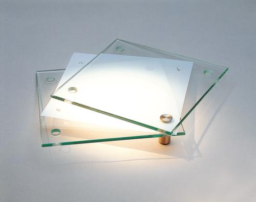 Plaque de porte CRISTALLO en verre de sécurité, format portrait 160  L