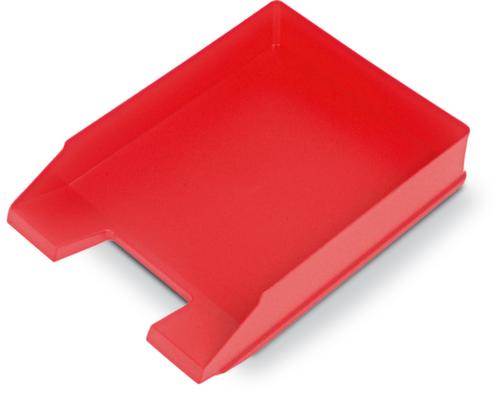 helit Corbeille à courrier classique, 1 compartiments DIN A4/DIN C4, rouge  L
