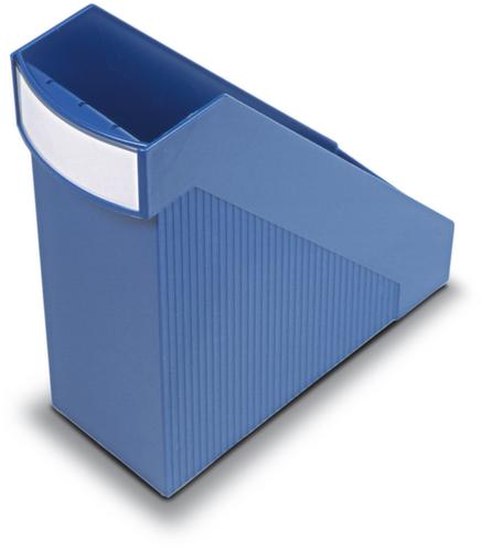 helit Porte-revues Büro avec côtés fermés, 1 compartiments DIN A4, bleu  L