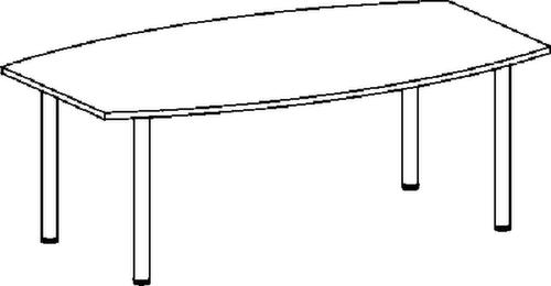 Gera Table de conférence Basis, largeur x profondeur 2000 x 800 mm, panneau hêtre  L