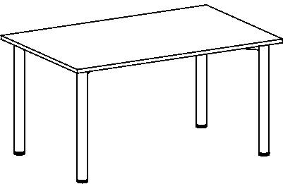 Gera Table de conférence Basis, largeur x profondeur 1200 x 800 mm, panneau hêtre  L